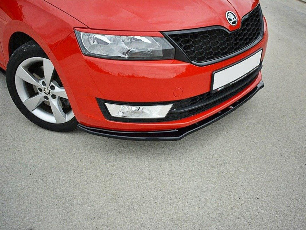 Maxton Design Front Splitter V2 Skoda Rapid - Textured