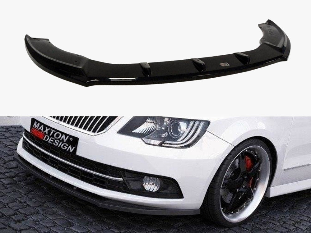 Maxton Design Front Splitter Skoda Superb II Facelift Model - Carbon Look