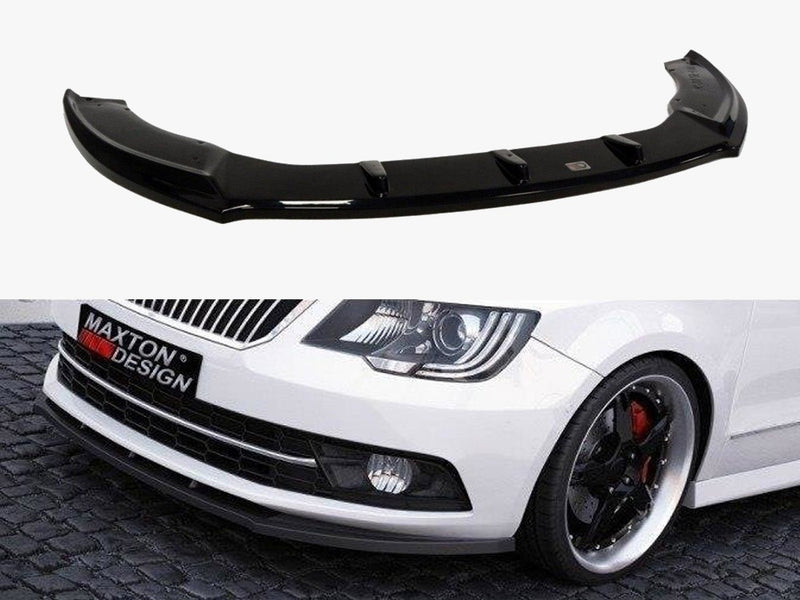 Maxton Design Front Splitter Skoda Superb II Facelift Model - Carbon Look