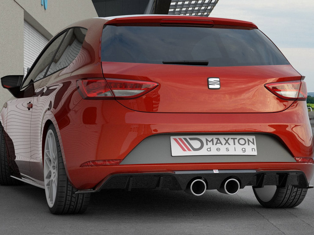 Maxton Design Rear Valance V.2 Seat Leon MK3 Cupra Facelift - Carbon Look
