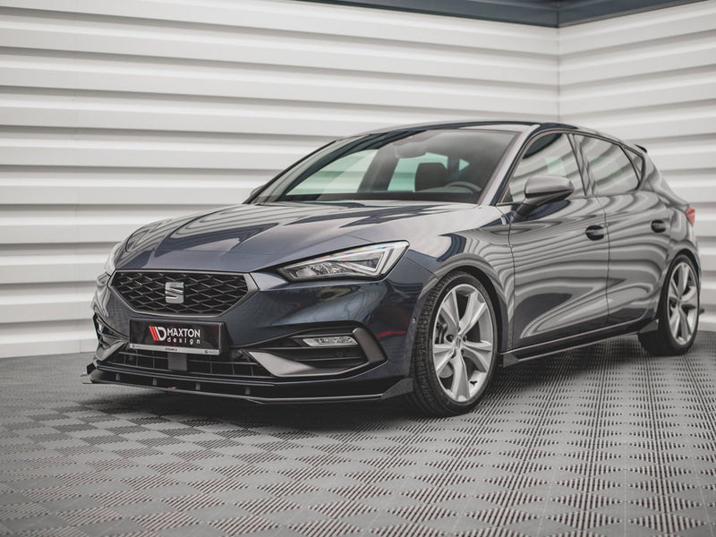 Maxton Design Street PRO Front Splitter + Flaps Seat Leon FR Mk4