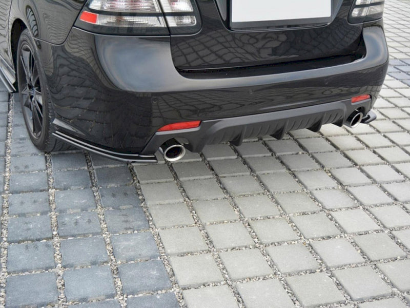 Maxton Design Rear Side Splitters SAAB 9-3 AERO MK2 Facelift (2007-2011) - Carbon Look