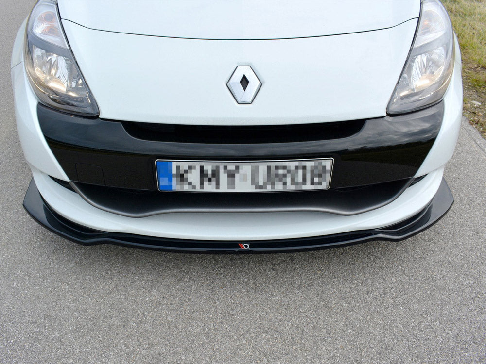 Maxton Design Front Splitter V.1 Renault CLIO MK3 RS Facelift (2009-2012) - Textured