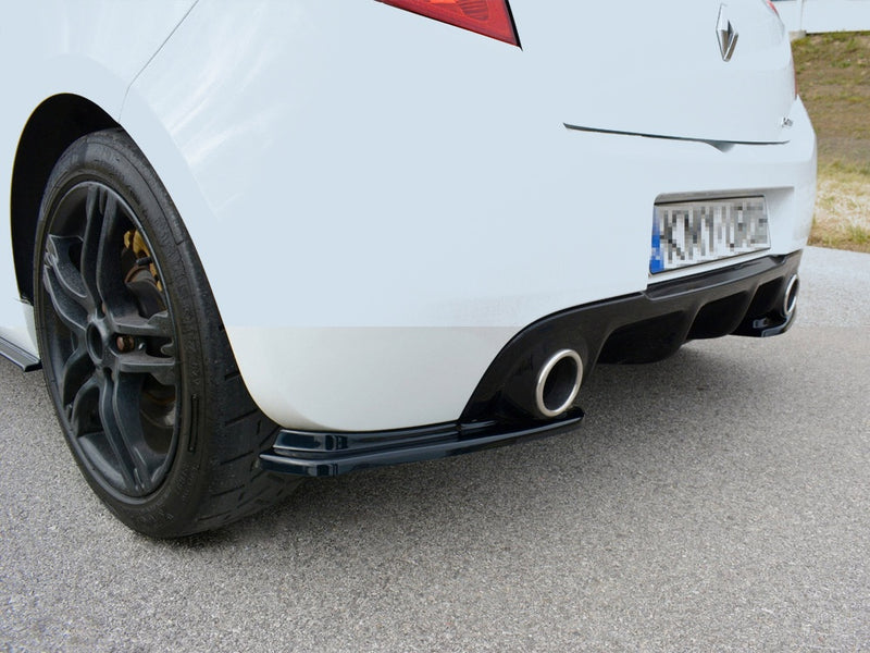 Maxton Design Rear Side Splitters Renault CLIO MK3 RS Facelift (2009-2012) - Textured
