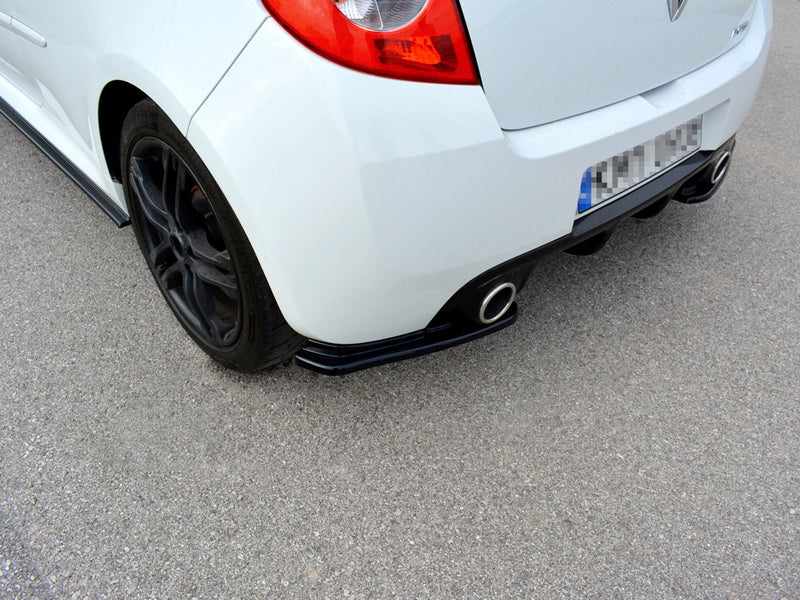 Maxton Design Rear Side Splitters Renault CLIO MK3 RS Facelift (2009-2012) - Textured