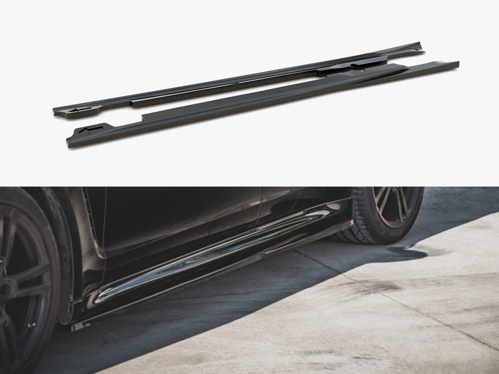 Maxton Design Side Skirts Diffusers V1 Porsche Panamera Turbo 970 Facelift (2013-2016)