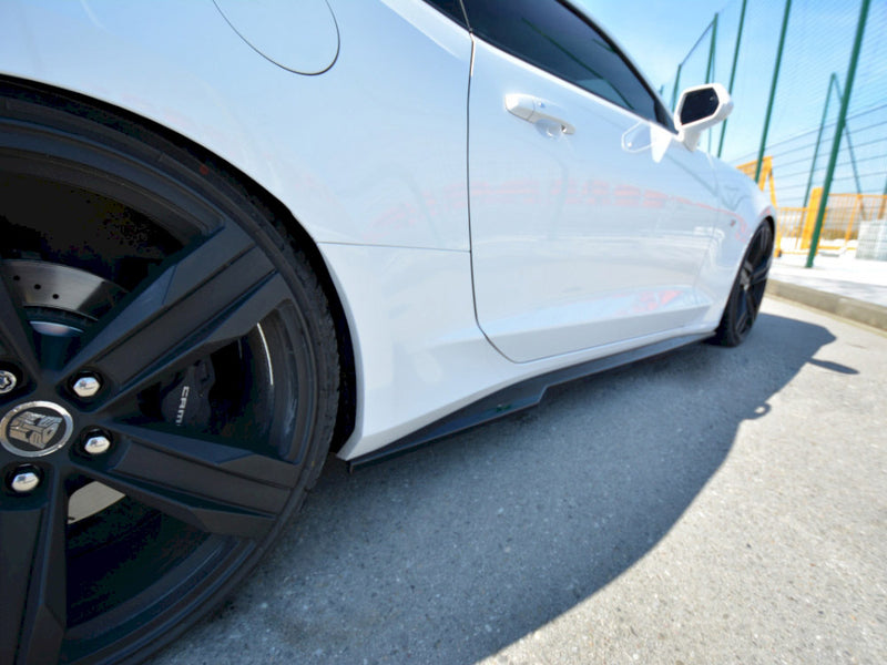 Maxton Design Side Skirts Splitters Chevrolet Camaro 6TH-GEN. Phase-i 2SS Coupe (2016-2018) - Carbon Look