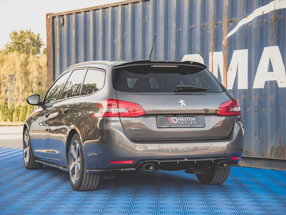 Maxton Design Rear Valance + Exhaust Ends Imitation Peugeot 308 SW Mk2 Facelift