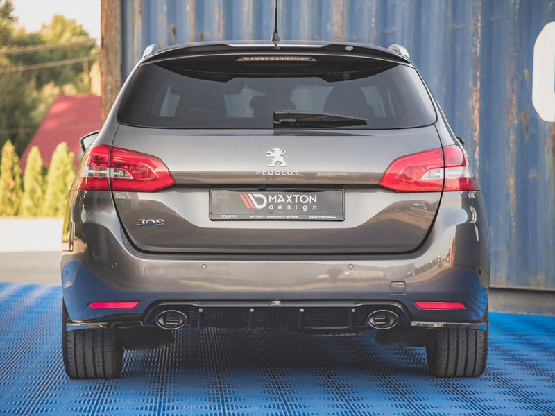 Maxton Design Rear Valance + Exhaust Ends Imitation Peugeot 308 SW Mk2 Facelift