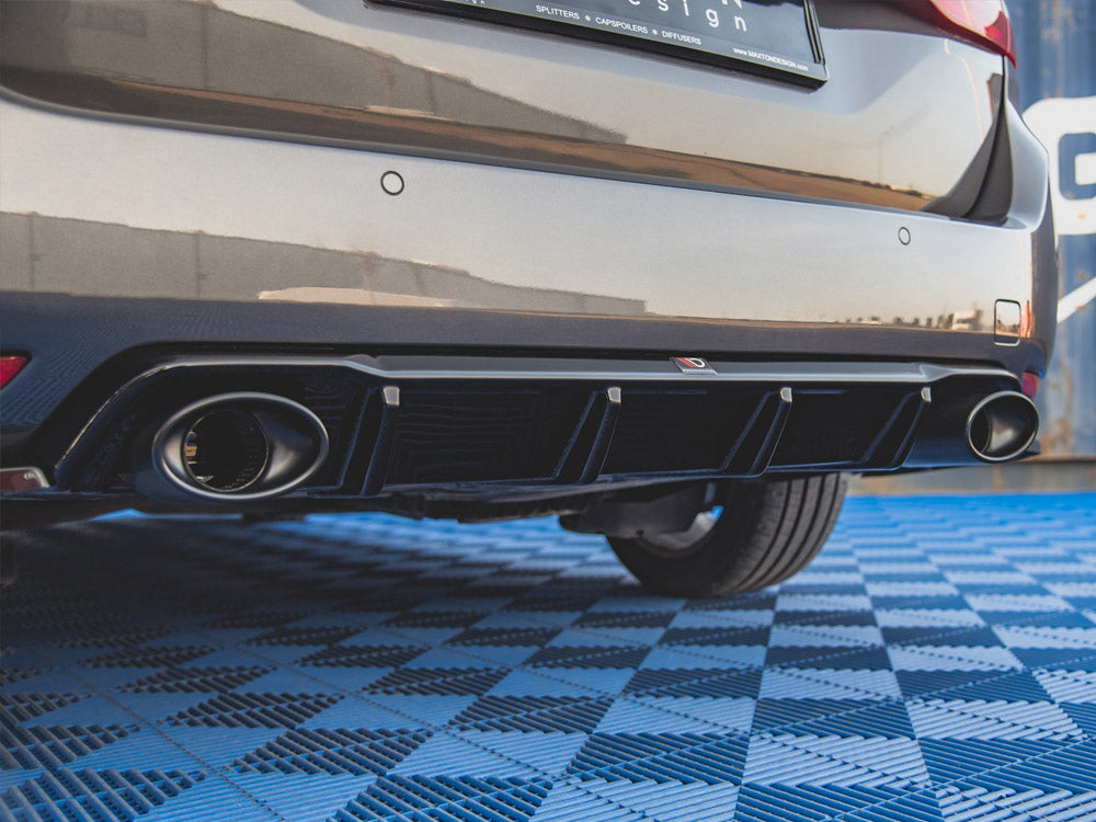 Maxton Design Rear Valance + Exhaust Ends Imitation Peugeot 308 SW Mk2 Facelift