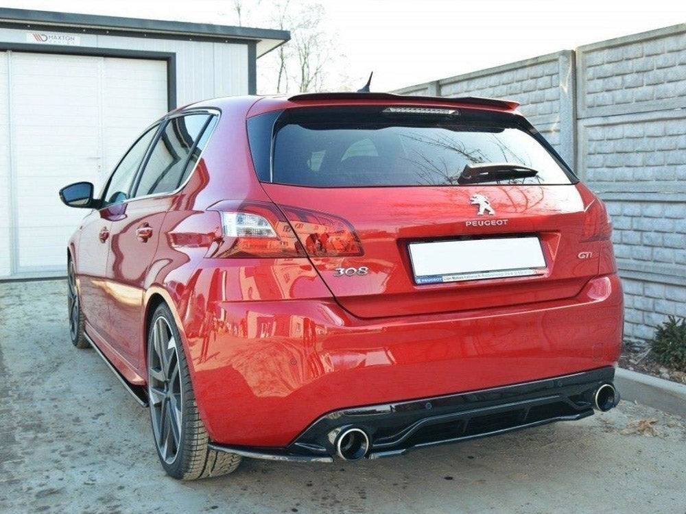 Maxton Design Central Rear Splitter Peugeot 308 II GTI (Without Vertical Bars)