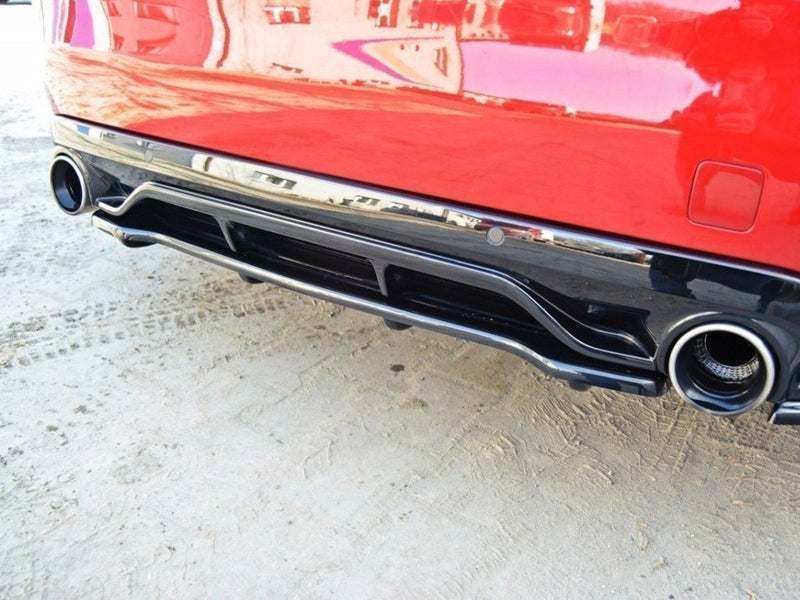 Maxton Design Central Rear Splitter (Vertical Bars) Peugeot 308 II GTI
