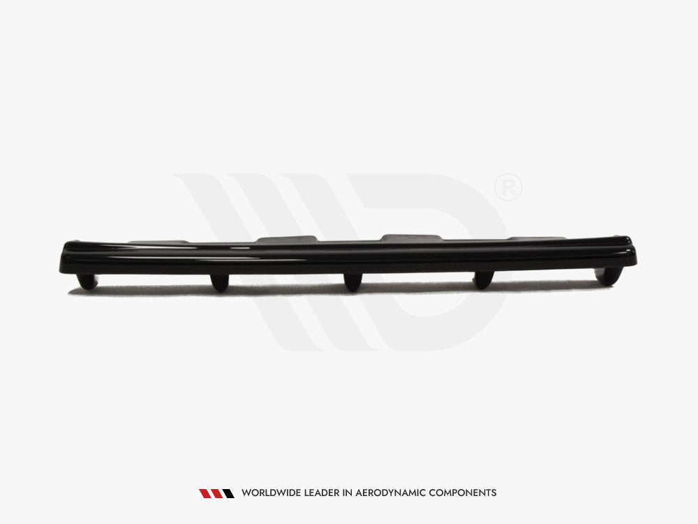 Maxton Design Central Rear Splitter Mitsubishi Lancer EVO X (W/vertical Bars) - Textured