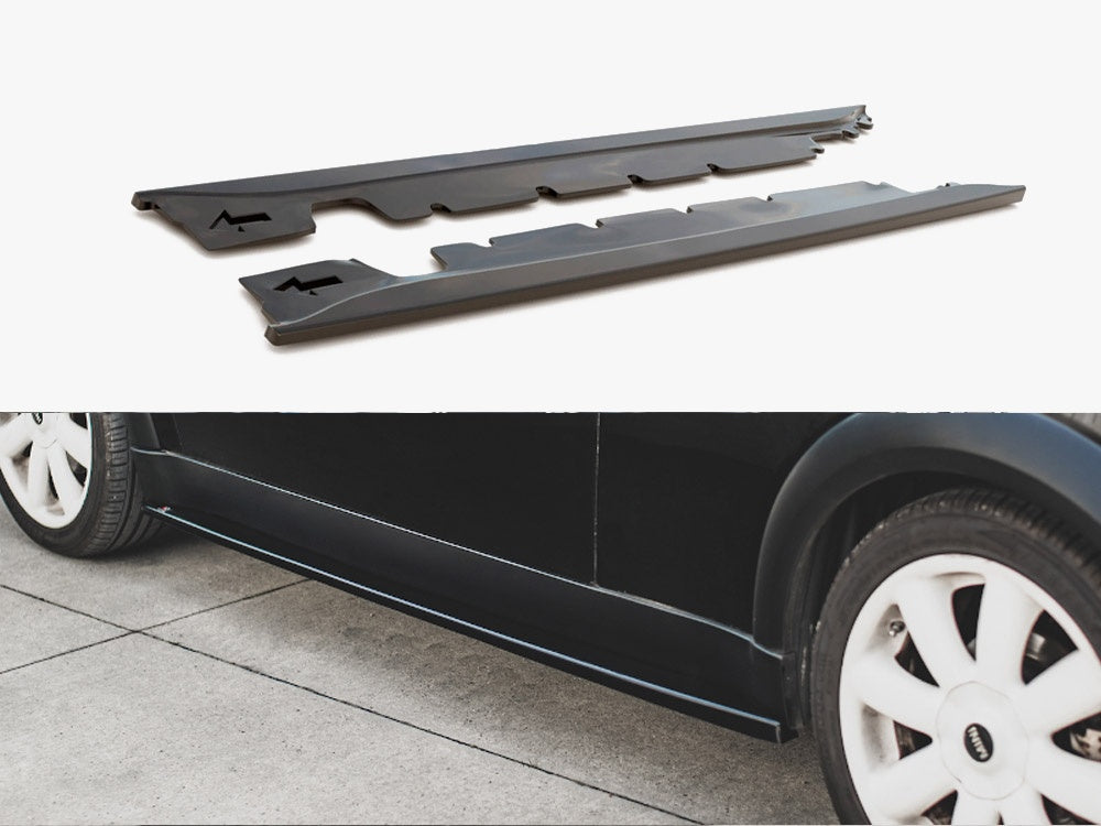 Maxton Design Side Skirts Splitters Mini Cooper/ ONE R50 (2001-2006) - Carbon Look