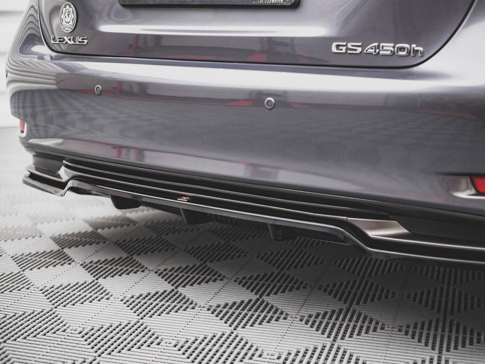 Maxton Design Rear Splitter (Vertical Bars) Lexus GS F Sport Hybrid Mk4 (L10)