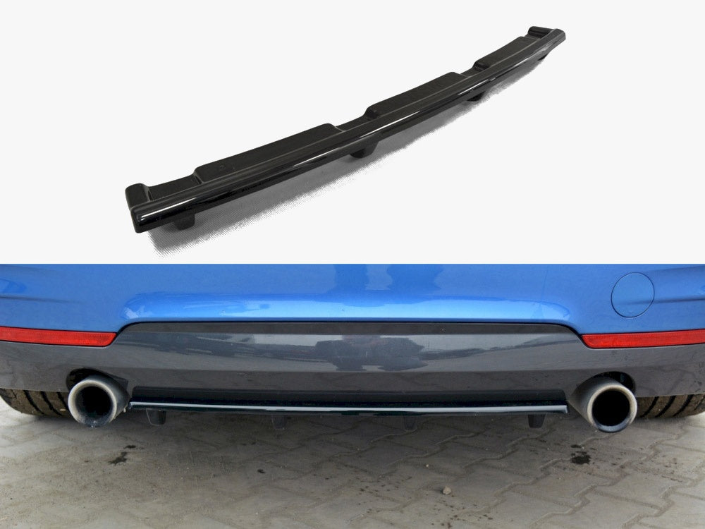 Maxton Design Central Rear Splitter (Vertical Bars) BMW 4 Coupe / Gran Coupe / Cabrio M-Pack F32 / F36 / F33