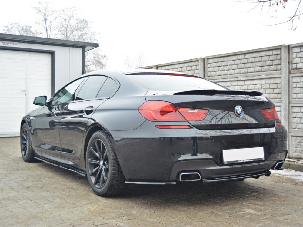 Maxton Design Central Rear Splitter (Vertical Bars) BMW 6 Gran Coupe M-Sport - Textured