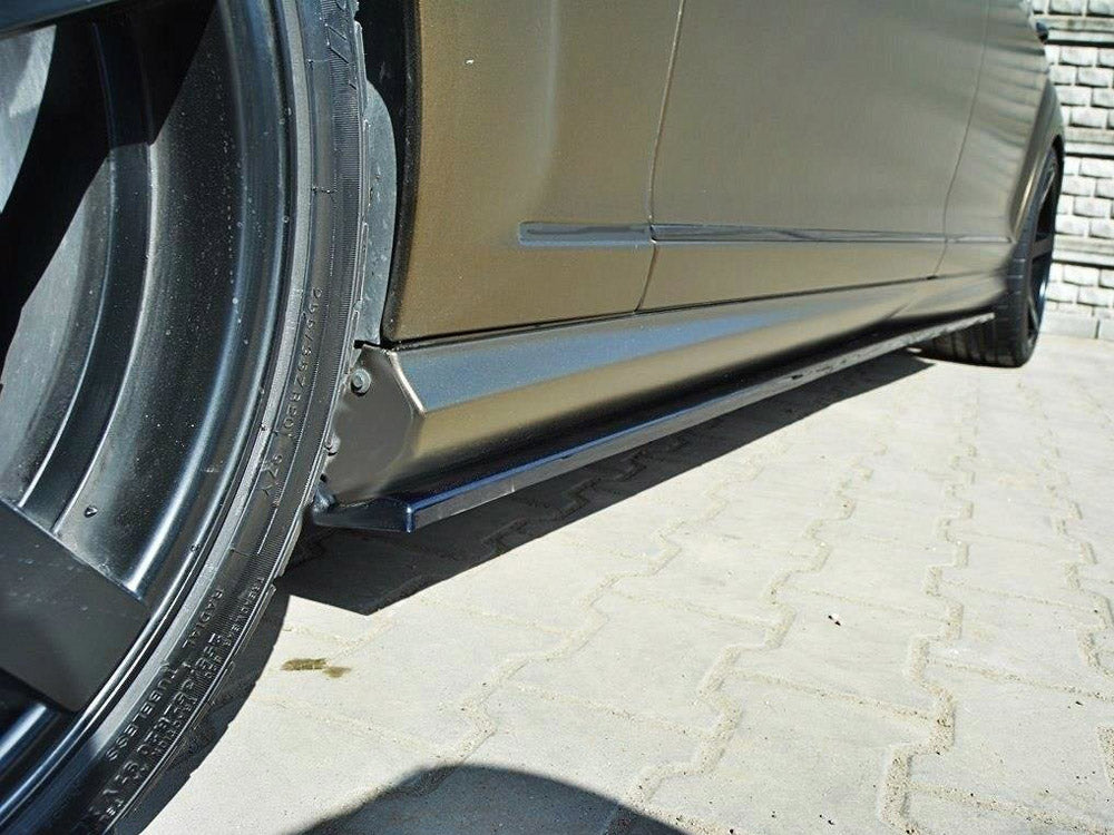 Maxton Design Side Skirts Diffusers Mercedes S-class W221 AMG LWB - Textured