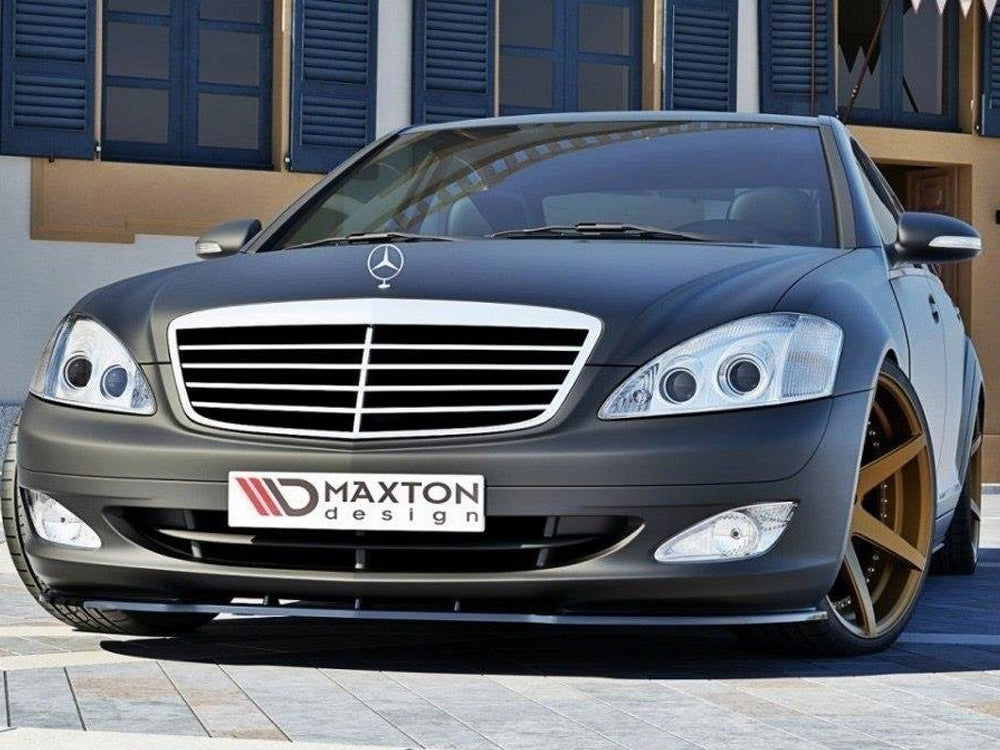 Maxton Design Front Splitter Mercedes S-class W221 - Carbon Look