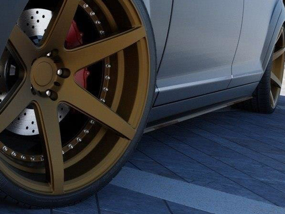 Maxton Design Side Skirts Diffusers Mercedes S-class W221 Long - Textured
