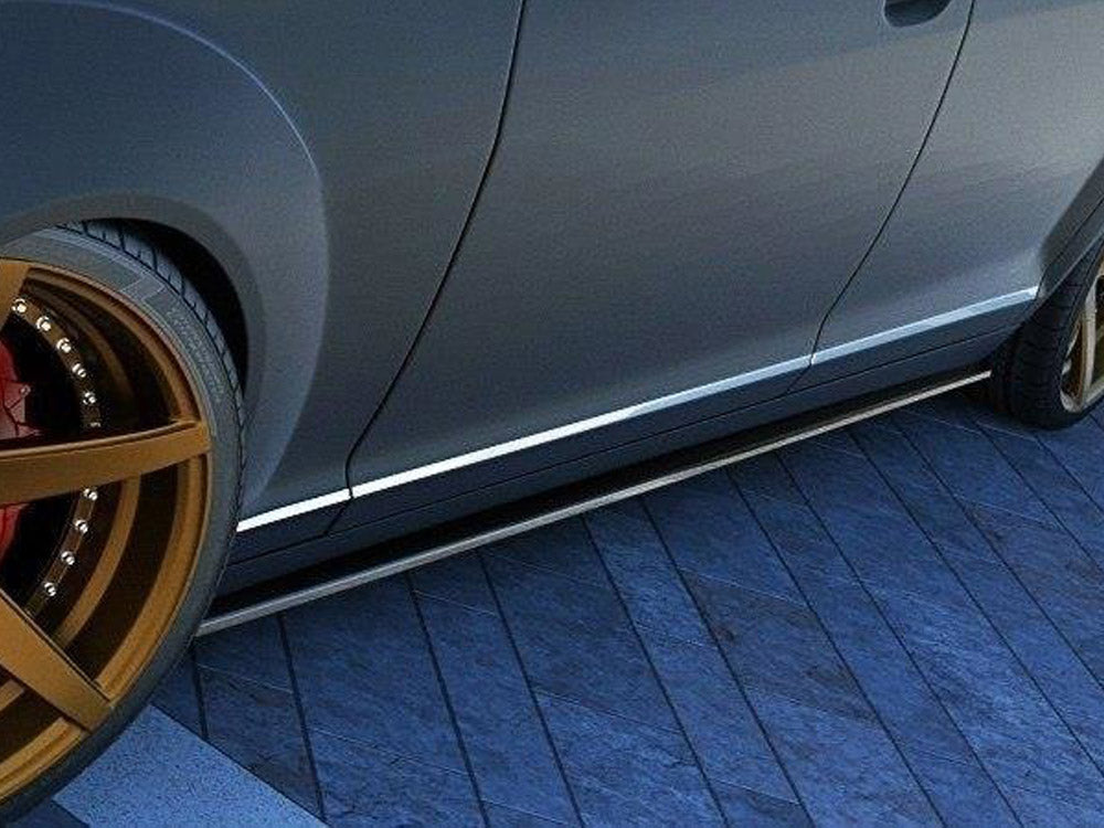 Maxton Design Side Skirts Diffusers Mercedes S-class W221 Long - Textured