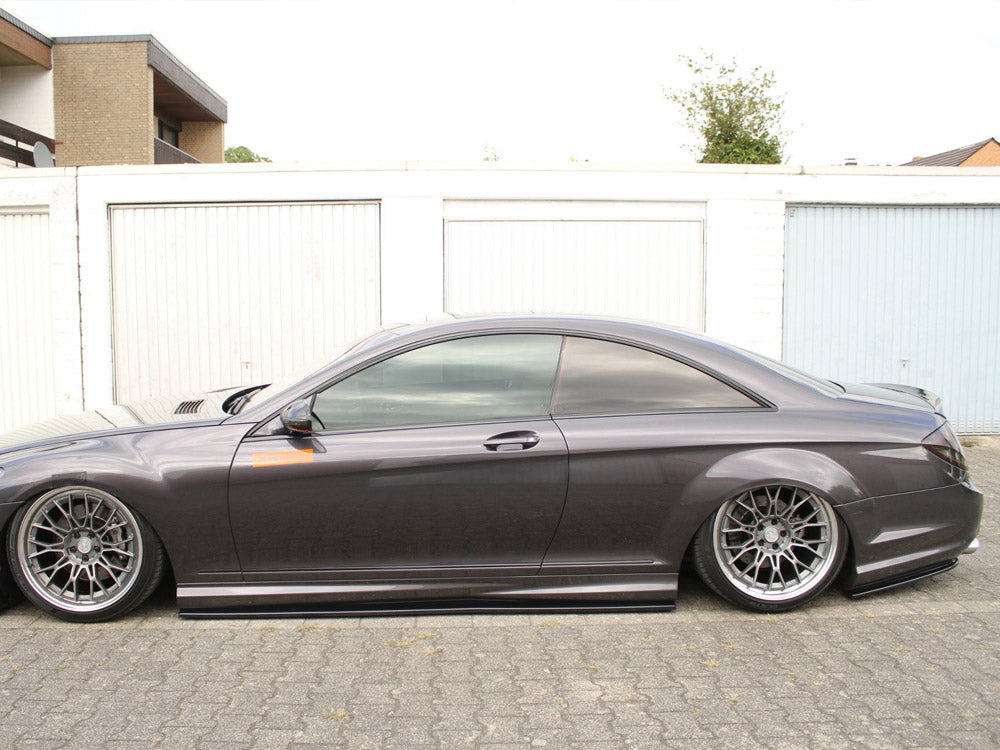 Maxton Design Rear Side Splitters Mercedes CL 500 C216 Amgline (2006-2010) - Textured