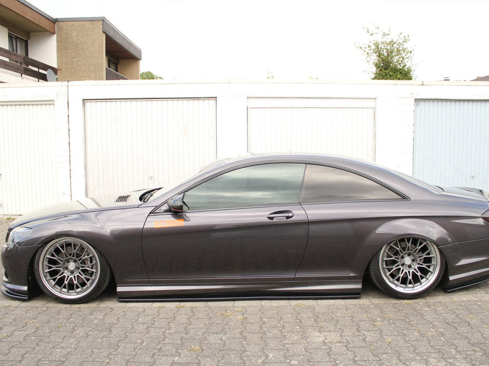 Maxton Design Side Skirts Diffusers Mercedes CL 500 C216 Amgline (2006-2010) - Textured