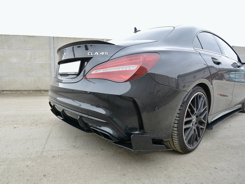 Maxton Design Racing Rear Side Splitters Mercedes CLA45 AMG C117 Facelift (2017-2019)