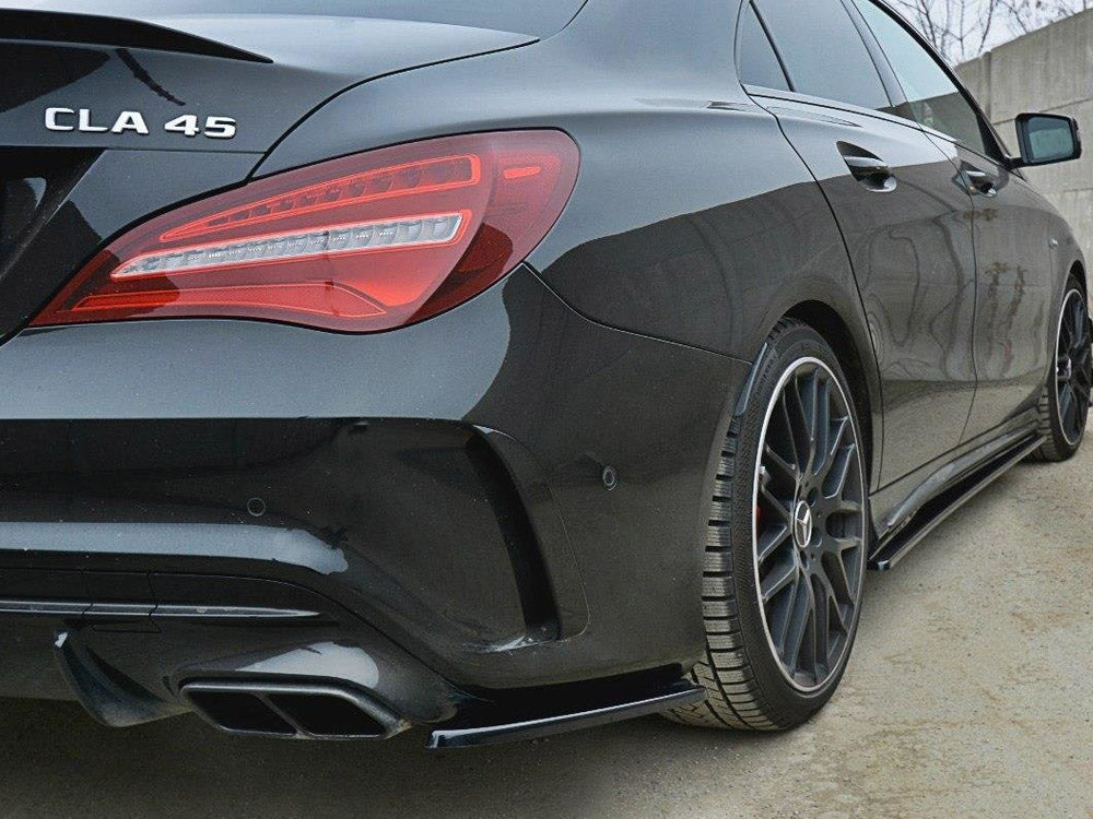 Maxton Design Rear Side Splitters Mercedes CLA A45 AMG C117 Facelift (2017-UP) - Textured
