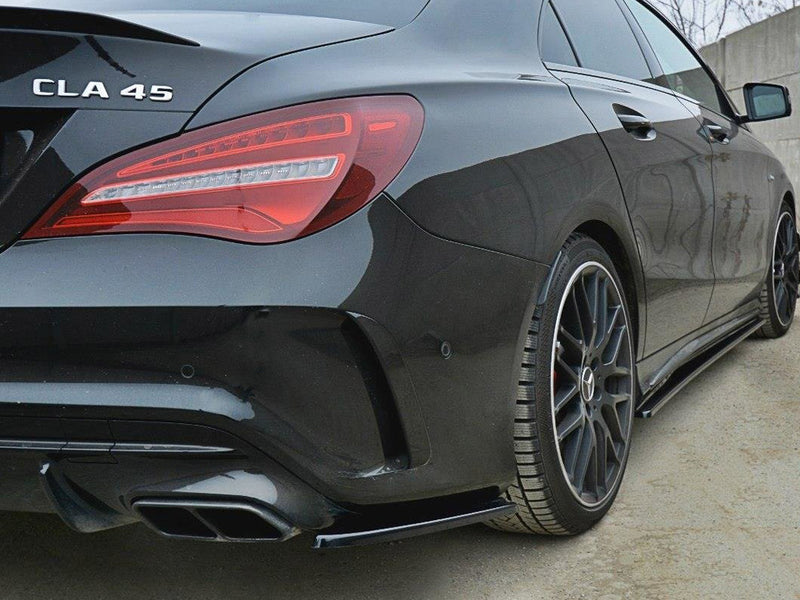 Maxton Design Rear Side Splitters Mercedes CLA A45 AMG C117 Facelift (2017-UP) - Textured