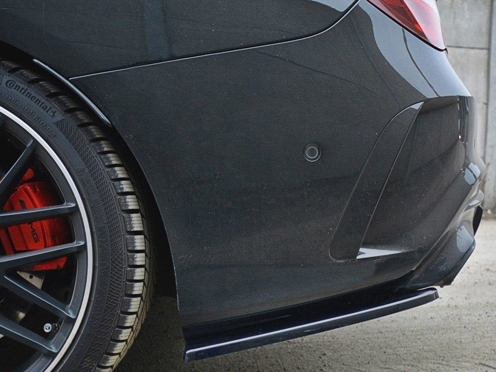 Maxton Design Rear Side Splitters Mercedes CLA A45 AMG C117 Facelift (2017-UP) - Textured