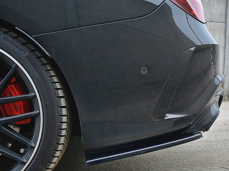Maxton Design Rear Side Splitters Mercedes CLA A45 AMG C117 Facelift (2017-UP) - Textured