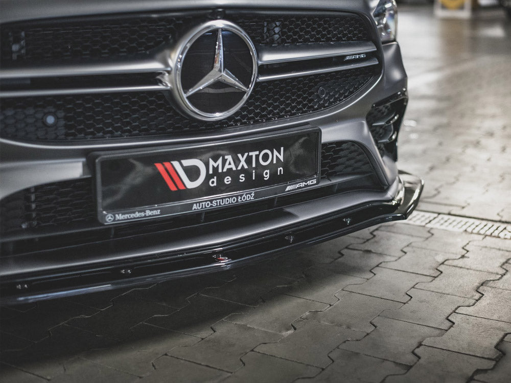Maxton Design Front Splitter V.2 Mercedes-AMG CLA 35 Aero C118 - Textured