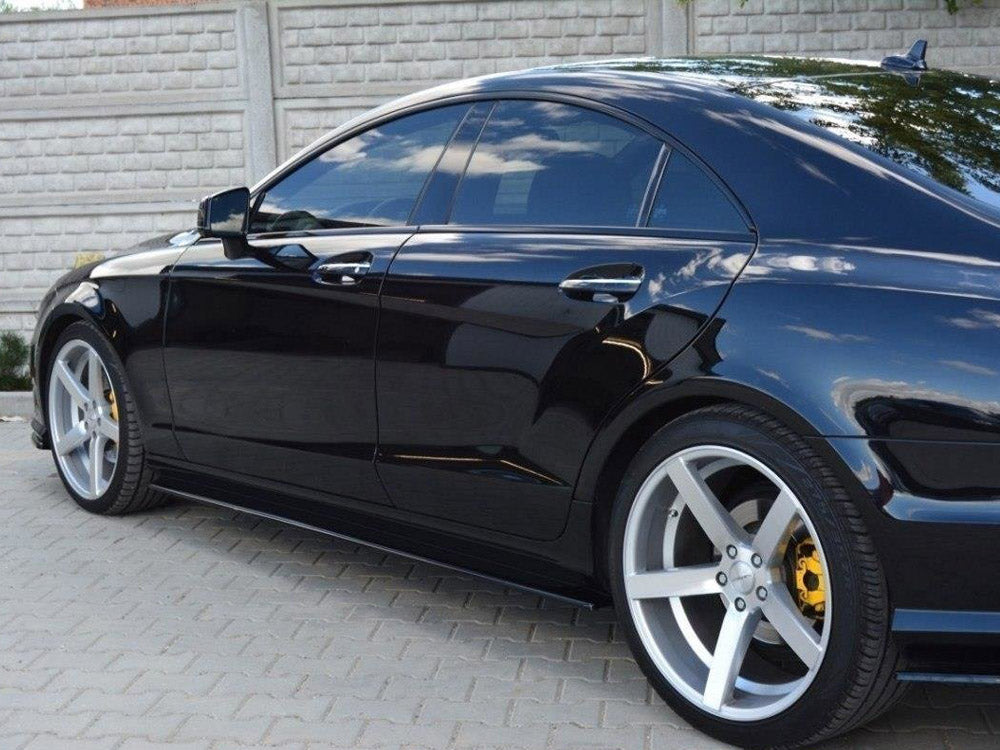 Maxton Design Side Skirts Diffusers Mercedes CLS C218 Amg-line (2011-2014) - Textured