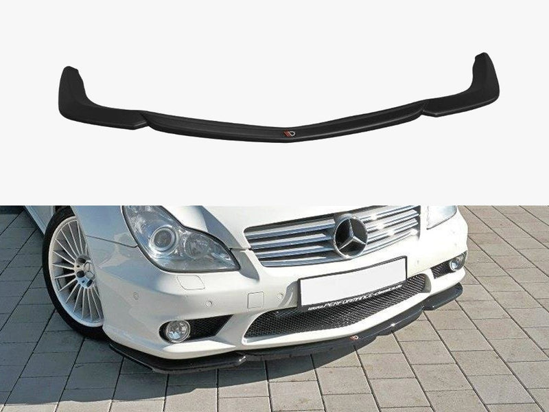 Maxton Design Front Splitter V.1 Mercedes CLS C219 55AMG Sedan (2004-2006) - Textured