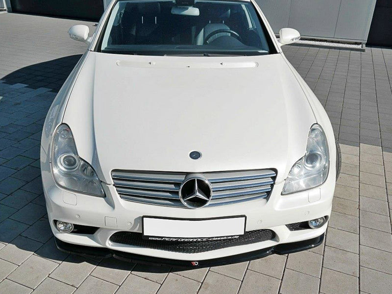 Maxton Design Front Splitter V.1 Mercedes CLS C219 55AMG Sedan (2004-2006) - Textured