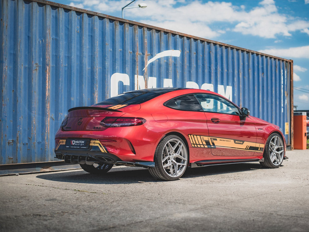 Maxton Design Street PRO Rear Side Splitters + Flaps Mercedes - AMG C43 Coupe C205