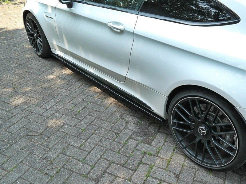 Maxton Design Side Skirts Splitters Mercedes C 205 63 AMG Coupe (2016-2018) - Textured