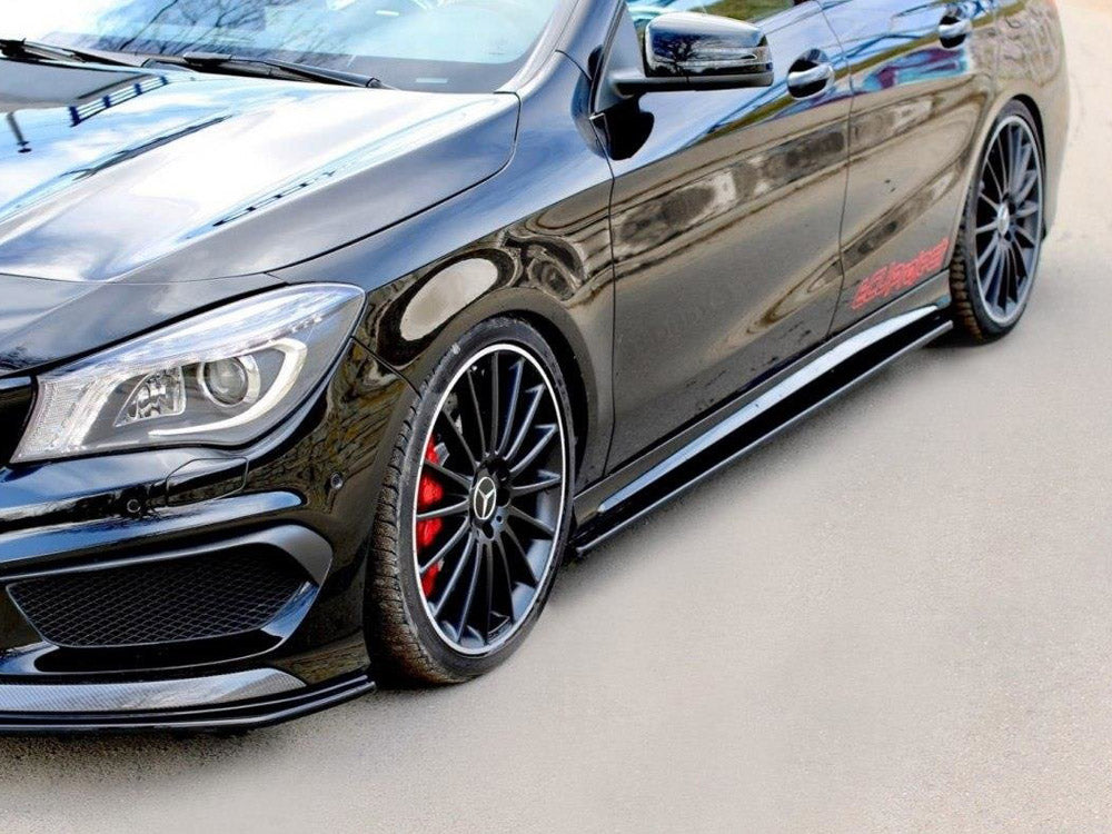 Maxton Design Side Skirts Diffusers Mercedes CLA 45 AMG C117/A45 AMG W176 (Preface)