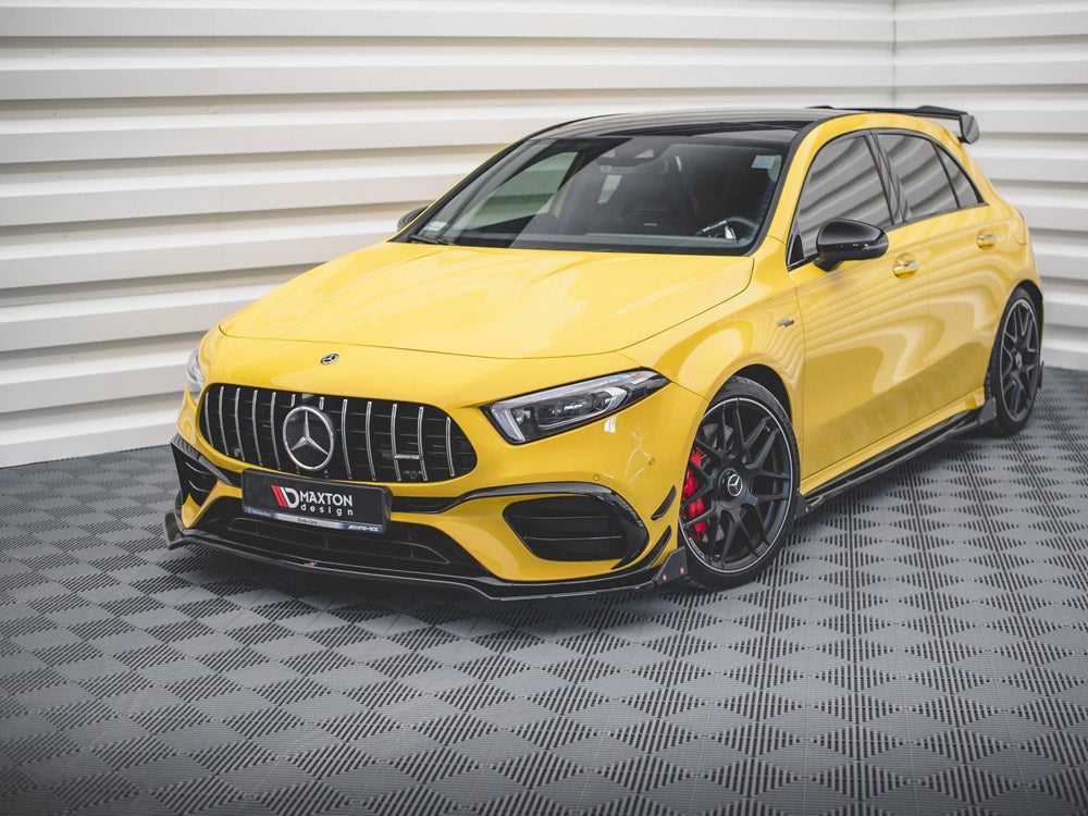 Maxton Design Front Splitter V.3 + Flaps Mercedes-AMG A 45 S Aero Pack W177
