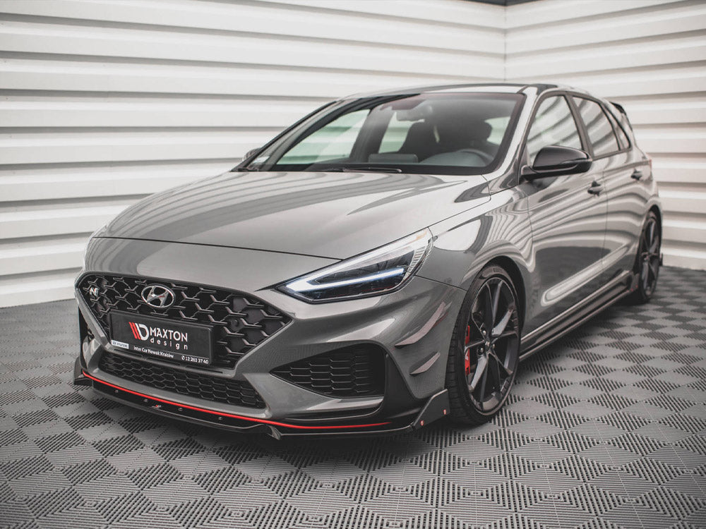 Maxton Design Front Splitter V.1 + Flaps Hyundai I30 N / I30 N-Line Hatchback / Fastback Mk3 Facelift