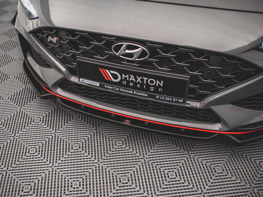 Maxton Design Front Splitter V.1 + Flaps Hyundai I30 N / I30 N-Line Hatchback / Fastback Mk3 Facelift