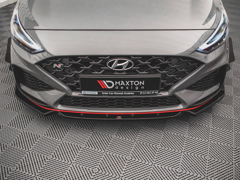 Maxton Design Front Splitter V.1 + Flaps Hyundai I30 N / I30 N-Line Hatchback / Fastback Mk3 Facelift