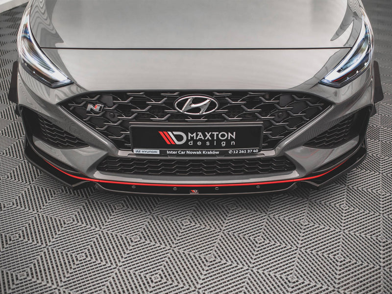 Maxton Design Front Splitter V.1 + Flaps Hyundai I30 N / I30 N-Line Hatchback / Fastback Mk3 Facelift