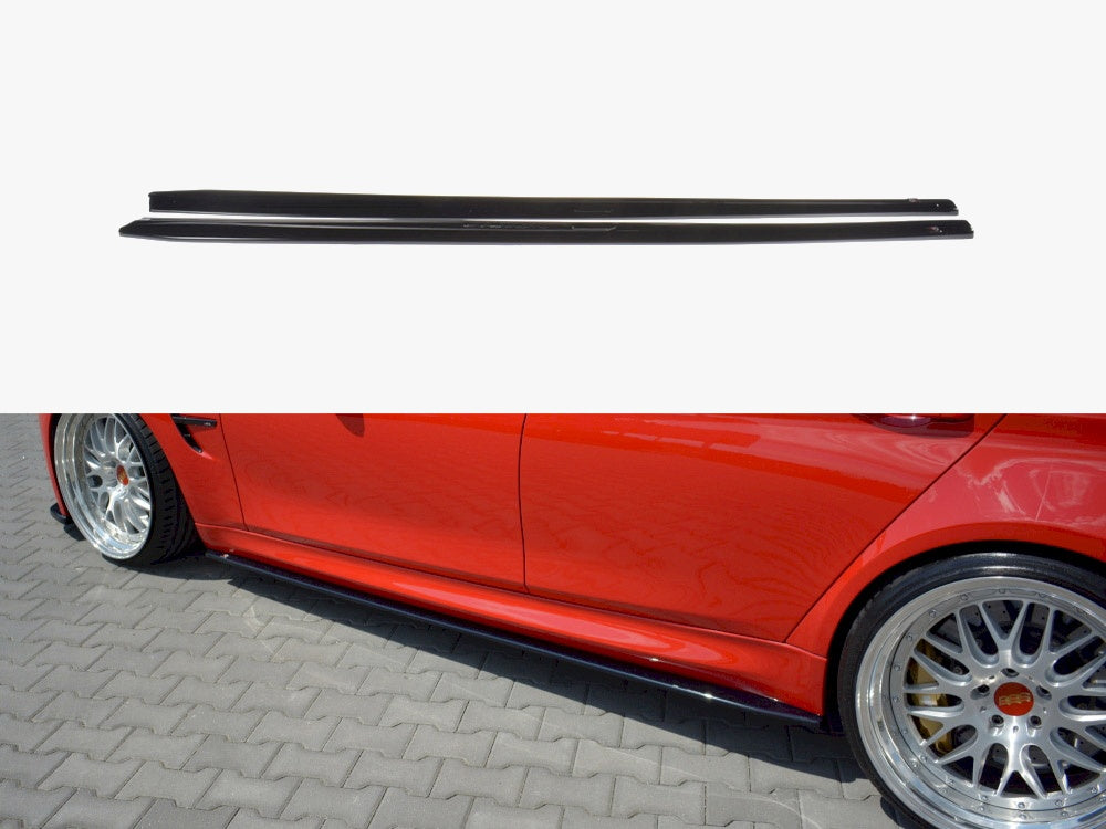 Maxton Design Side Skirts Diffusers V.1 BMW M3 F80 (2014-18) - Textured