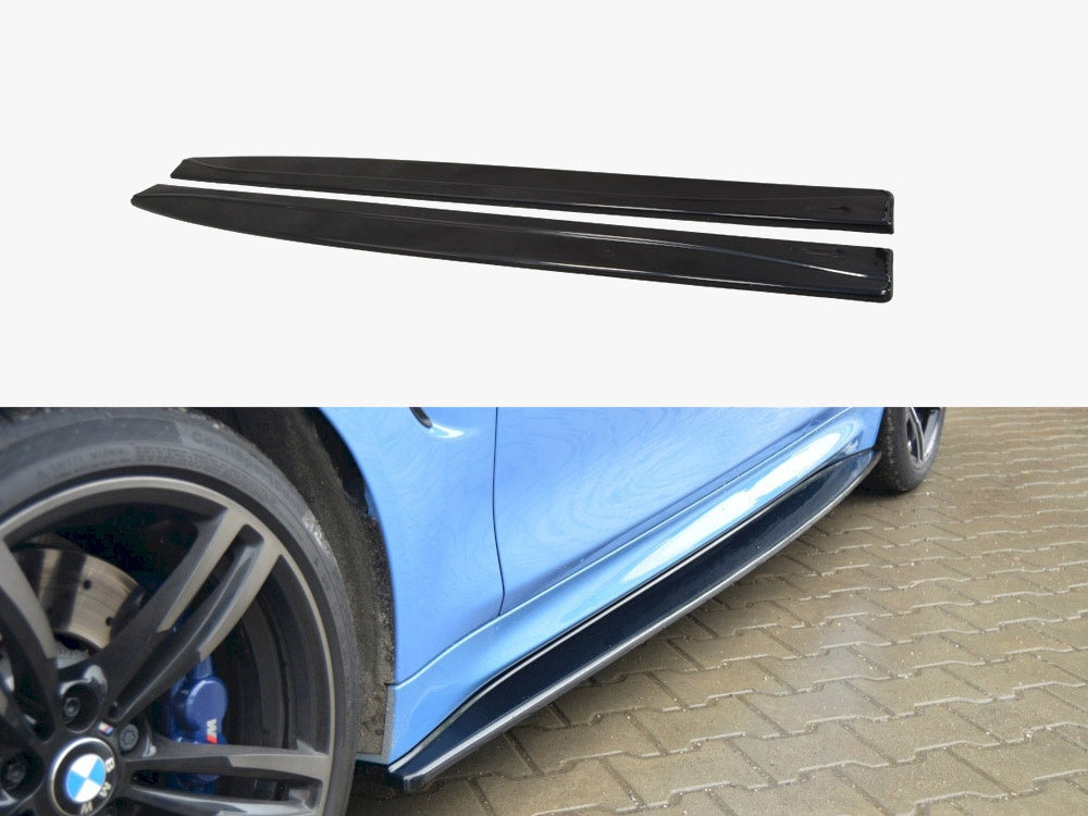 Maxton Design Side Skirts Diffusers V.1 BMW M4 F82 - Textured