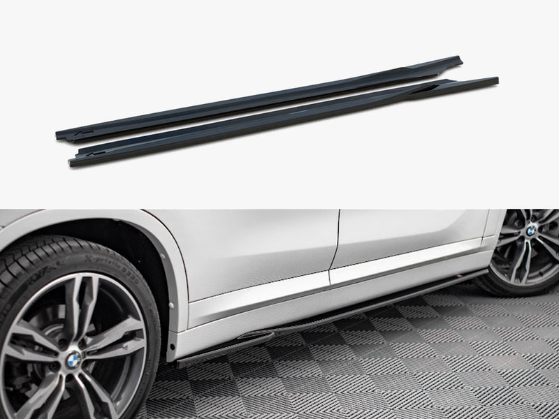 Maxton Design Side Skirts Diffusers BMW X1 M-Pack F48 / F48 Facelift