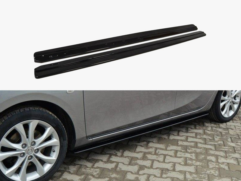 Maxton Design Side Skirts Diffusers Mazda 3 MK2 Sport (Preface)