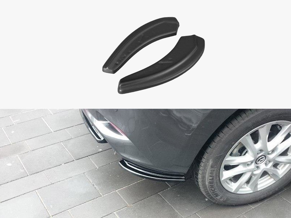 Maxton Design Rear Side Splitters Mazda 3 Mk3 Facelift - Textured