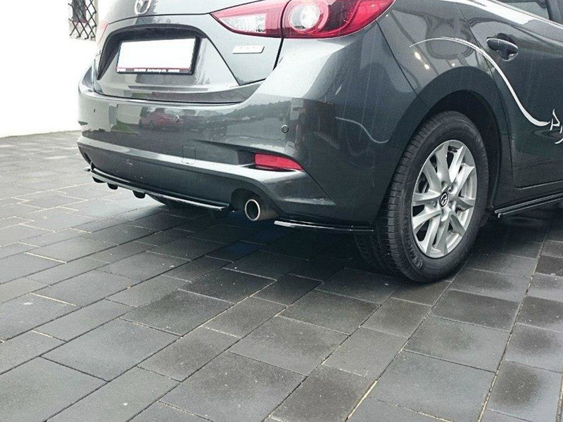 Maxton Design Rear Side Splitters Mazda 3 Mk3 Facelift - Textured